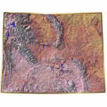 Wyoming Map Keychain Cut Out photo sculptures