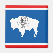 Wyoming State Flag Magnets