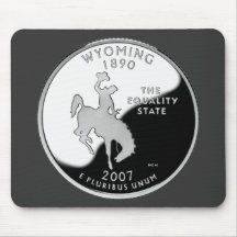 Wyoming State Quarter Mouse Mat