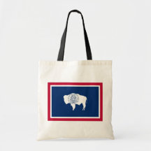 Wyoming, United States flag Canvas Bag