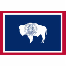 Wyoming, United States flag Photo Sculpture