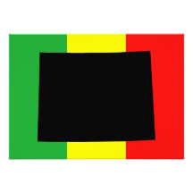 Wyoming with Rasta Colours Personalized Invite