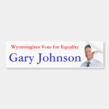 Wyomingites Vote for Equality Bumper Stickers