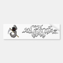 -x Bumper Sticker 001 - Cartoon Reaper