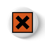x chemist toxic sign buttons