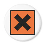 x chemist toxic sign magnets