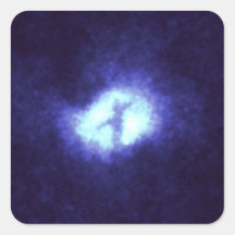 X in Whirlpool Galaxy M51 Square Stickers