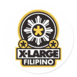 X-Large Filipino - Black stickers