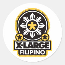 X-Large Filipino - Black Sticker