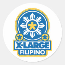 X-Large Filipino - Blue Stickers