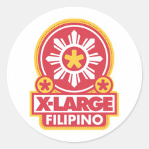 X-Large Filipino - Red Stickers