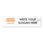 X-RATED COSTUME bumper stickers