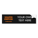 X-RATED COSTUME bumper stickers