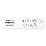 X-RATED COSTUME bumper stickers