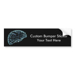 X-RAY BRAIN SIDE VIEW BLUE bumper stickers