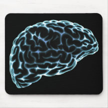 X-RAY BRAIN SIDE VIEW BLUE MOUSEPAD