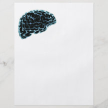 X-RAY BRAIN SIDE VIEW BLUE PERSONALIZED FLYER
