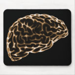 X-RAY BRAIN SIDE VIEW ORANGE mousepads