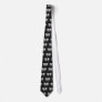 X-Ray Feet Human Skeleton Bones Black & White Neck Tie