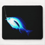 X-RAY HOOK FISH NEON BLUE mousepads