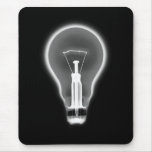 X-RAY LIGHT BULB BLACK & WHITE mousepads
