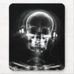 X-RAY MUSIC SKELETON GREY BLACK & WHITE mousepads