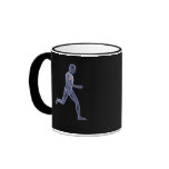 X-ray of the vascular system in a running man mugs