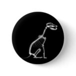 X-RAY PUPPY DOG SKELETON SITTING - B&W buttons