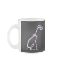 X-RAY PUPPY DOG SKELETON SITTING - PURPLE COFFEE MUG