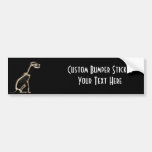X-RAY PUPPY DOG SKELETON SITTING - SEPIA BUMPER STICKERS