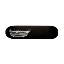 X-Ray Skeleton B&W Bath Time Board