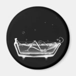 X-Ray Skeleton B&W Bath Time Refrigerator Magnets