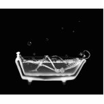 X-Ray Skeleton B&W Bath Time Tub photo sculptures