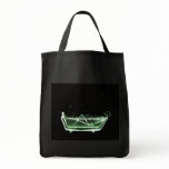 X-Ray Skeleton Bath Black Green Tote Bags