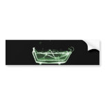 X-Ray Skeleton Bath Black Green bumper stickers