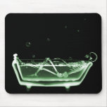 X-Ray Skeleton Bath Black Green mousepads