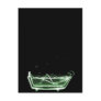 X-Ray Skeleton Bath Black Green Post Card