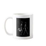 X-Ray Skeleton Couple Travelling Black White mugs