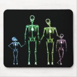 X-RAY SKELETON FAMILY OF 4 ORIGINAL COLORS mousepads