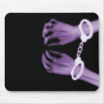 X-RAY SKELETON HAND CUFFS - PURPLE mousepads