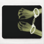 X-RAY SKELETON HAND CUFFS - YELLOW mousepads
