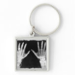 X-Ray Skeleton Hands & Jewellery - B&W keychains