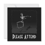 X-RAY SKELETON JOY LEAP B&W invitations