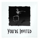 X-RAY SKELETON JOY LEAP B&W PERSONALIZED INVITATIONS