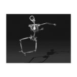 X-RAY SKELETON JOY LEAP B&W POST CARDS