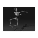 X-RAY SKELETON JOY LEAP B&W postcards