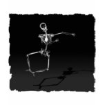 X-RAY SKELETON JOY LEAP B&W t-shirts