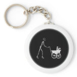X-Ray Skeleton Mum & Baby - Original B&W keychains