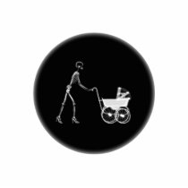 X-Ray Skeleton Mum & Baby - Original B&W