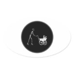 X-Ray Skeleton Mum & Baby - Original B&W stickers